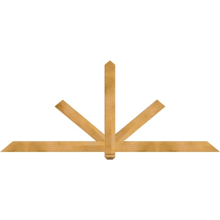 Ekena Millwork Kennewick Rough Sawn Timber Gable Bracket, Western Red Cedar, 84"W x 35"H x 2"D x 4"F, 10/12 Pitch GBW084X35X0204KEN00RWR